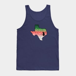 Rainbow Trout Fly Fish Texas State Map Fly Fishing Fisherman Gifts Tank Top